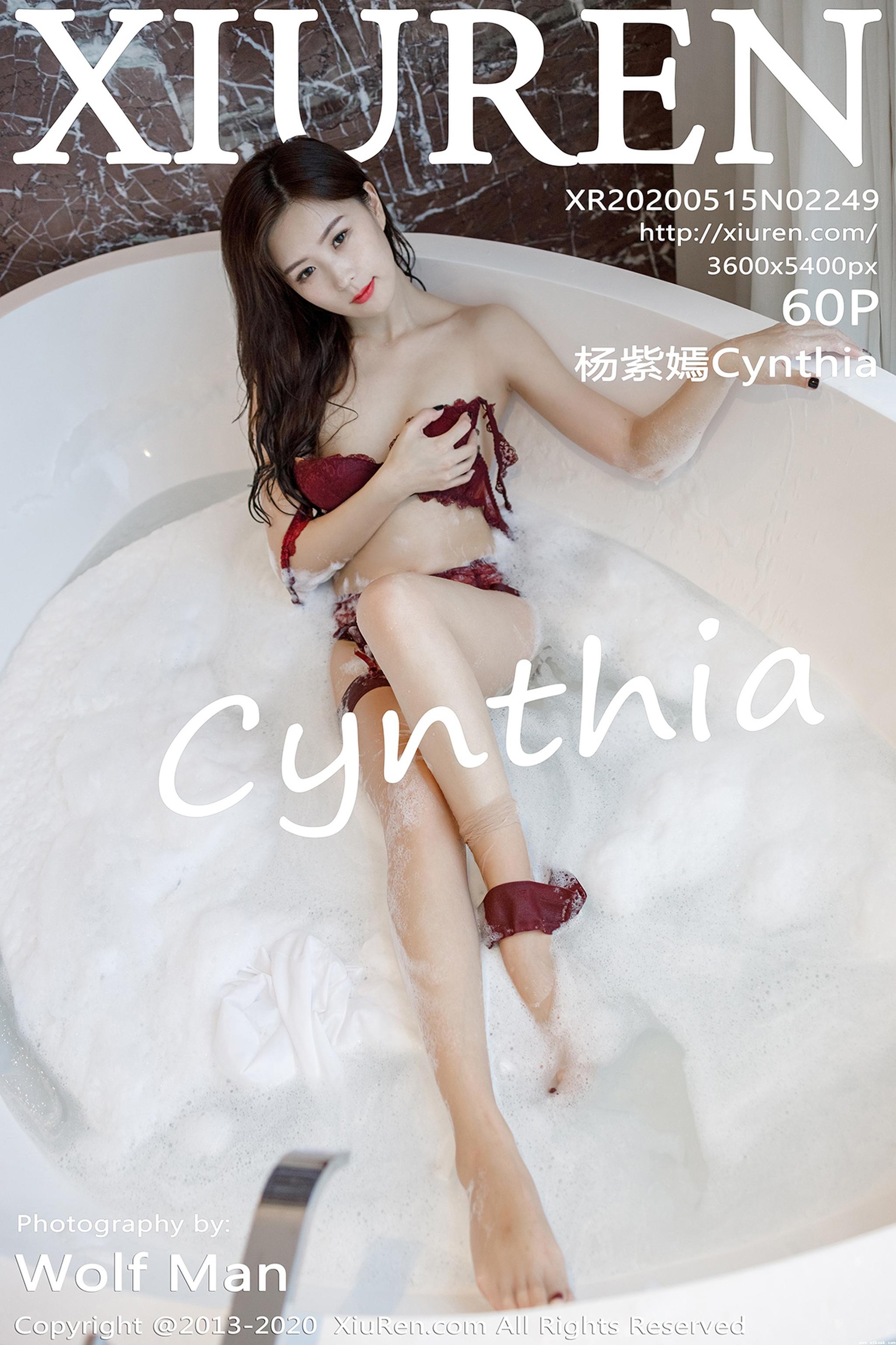 [Xiuren秀人网]XR20200515N02249 2020.05.15 NO.2249 猩红内衣吊袜 杨紫嫣Cynthia[601P]